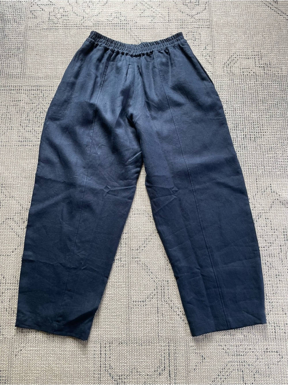 BNWT Beyond Nine - Mabel linen trousers - Navy, XS, Long length